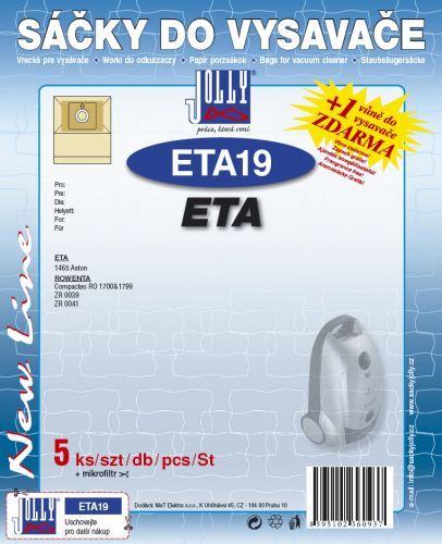 Příslušenství - sáček JOLLY Filtr do vysavače  ETA 19 (5ks) pro ETA