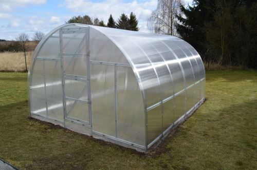 Skleník Garden Obloukový ocelový pozinkovaný skleník SPECIÁL 3 × 4m, PC 4 mm