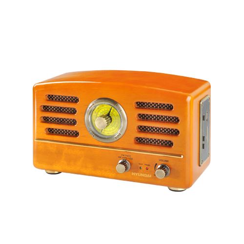 Rádiopřijímač HYUNDAI RA 302 RETRO, USB/SD, dub