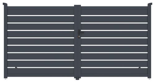 Brána G21 Reno 350x176 cm dvoukřídlá, antracitová