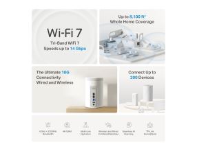 WiFi router TP-Link Deco BE68(2-pack) BE14000, WiFi 7, 1x 10GLAN, 1x 2.5GLAN,1x GALN, USB, 2,4/5/6GHz (3)
