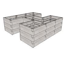 vyvýšený záhon JUWEL TIMBER ERGOLINE H LG3133
