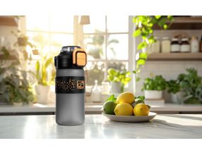Láhev G21 na pití 600 ml 2v1, šedá zmrzlá (10)