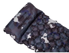 Karimatka Acra L140M nafukovací s polštářkem, šedobéžová maskovací, 5cm (9)