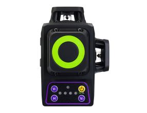 Nivelační přístroj Ermenrich LV60 PRO až 30m, zelený laser, 12 čar, fialový (4)