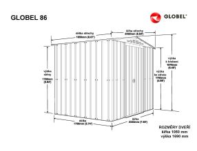 Domek Globe GLOBEL 86 ZELENÝ se střešním oknem (2)