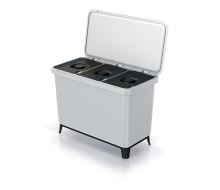 Odpadkový koš Prosperplast SYSTEMA 3x10l popelavý