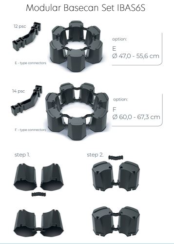 Podstavec Prosperplast pod sud MODULAR BASECAN SET - antracit