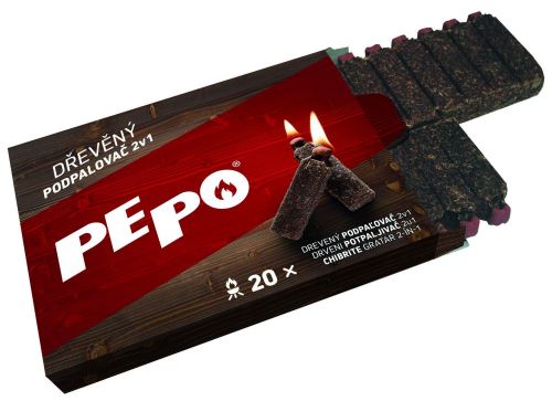 PE-PO dřevěný podpalovač 2v1 PEPO