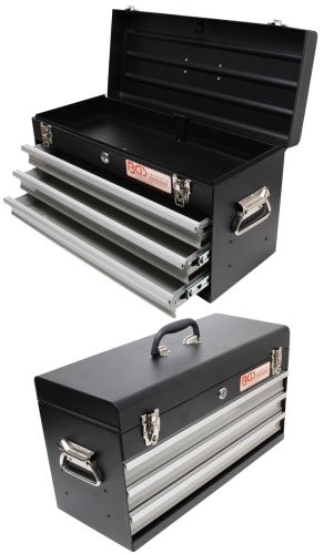 Kufr na nářadí prázdný, kovový, 3 zásuvky