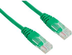 Patch kabel UTP cat 5e, 0,25m - zelený
