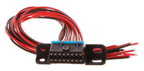 Zásuvka OBD2 s 16 piny ukončená 9 cm propojovacími kabely SIXTOL