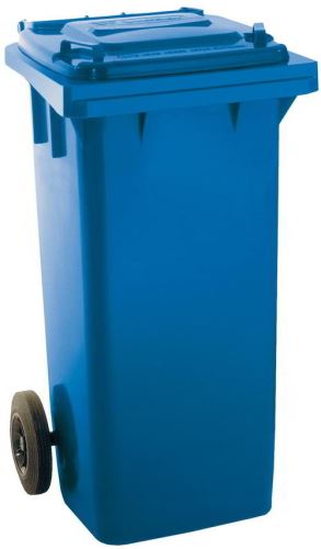 Popelnice PROTECO popelnice 120 L plastová modrá s kolečky, 10.86-P120-MO
