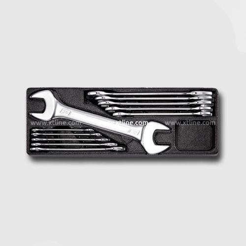 Klíč plochý HONITON HA066, Sada plochých klíčů oboustranných 11 dílů - matné, plastové plato