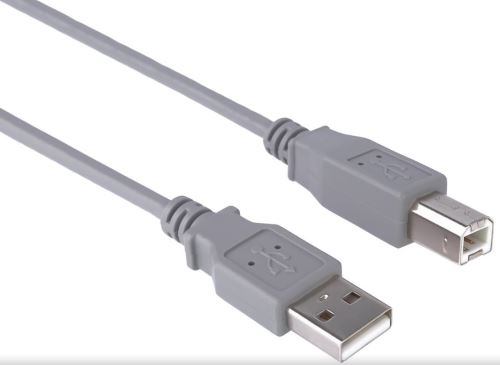 Kabel PremiumCord USB 2.0 A-B pro tiskárny 1m, šedý