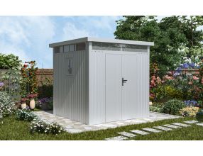 Zahradní domek G21 Atlanta 529 - 230 x 230 cm, metal silver (3)
