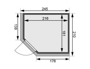 finská sauna KARIBU AINUR  (6099) LG3047 (3)