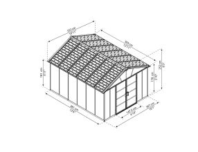 Palram Rozšiřovací modul 11x4,1 pro domky série Yukon 11 (antracit) (1)