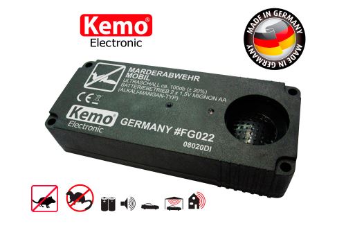 Odpuzovač - plašič Kemo-Electronic GmbH Mobilní odpuzovač kun a hlodavců KEMO FG022