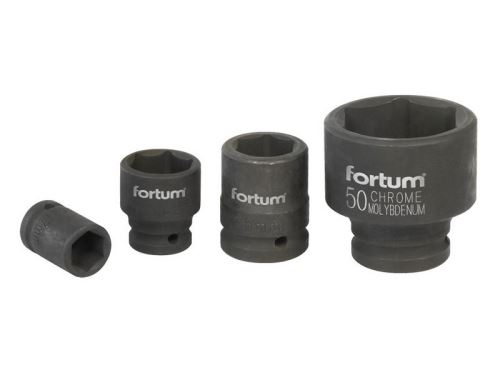 Nástrčná hlavice FORTUM hlavice nástrčná rázová, 3/4“, 19mm, L 52mm, CrMoV, 4703019