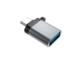 Redukce FIXED Link USB-A na USB-C, z hliníku, šedá