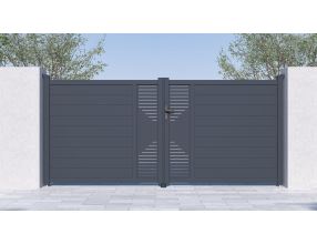 Brána G21 Marion 350x158 cm dvoukřídlá, antracitová (4)