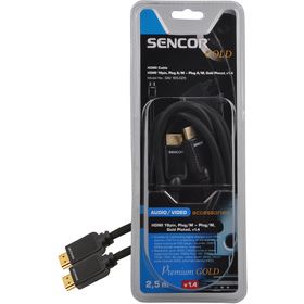 Příslušenství kabel HDMI SENCOR SAV 165-025 HDMI M-M 2,5M v1.4 PG