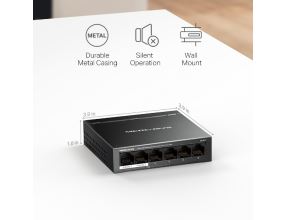 Switch TP-Link Mercusys MS106LP 2x LAN, 4x LAN s PoE, 40W (7)