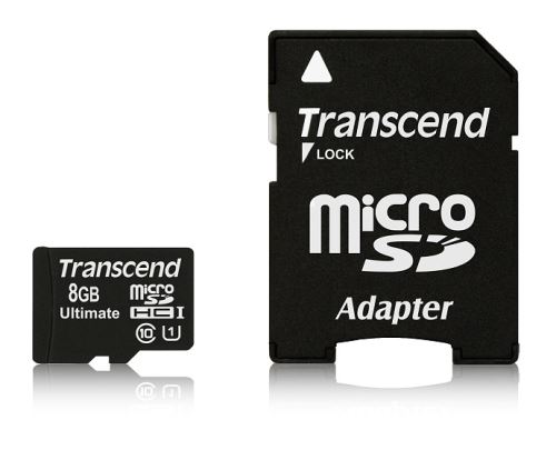 Paměťová karta Micro Secure digital - SD / SDHC TRANSCEND Paměťová karta MicroSDHC 8GB UHS-I U1 (90MB/s)