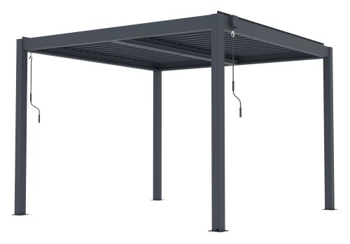 Bioklimatická pergola G21 Austin Premium 3x3 m, antracitová hliníková