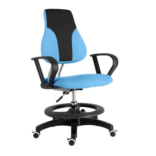 Dětská rostoucí židle SebiX KINDEX černo-světle modrá