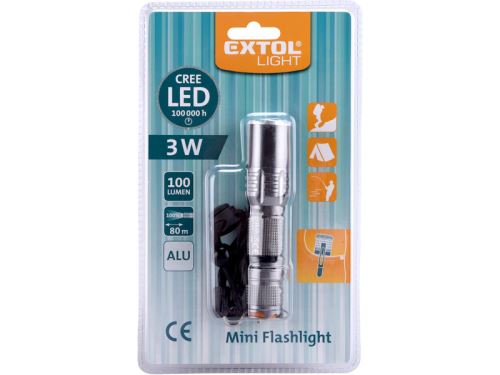 Svítilna EXTOL LIGHT svítilna 100lm CREE XPE, mini, 43119
