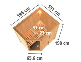 finská sauna KARIBU SAJA (59779) LG4289 (3)
