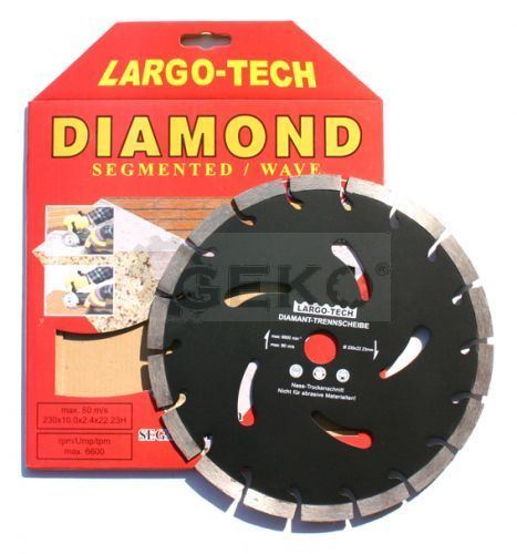 Diamantový kotouč GEKO Diamantový řezný kotouč, segmentový, 230x22,2x10mm, G00284