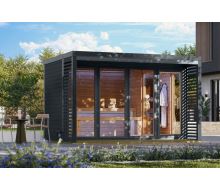 finská sauna KARIBU ARES 4 (66789) antracit / antracit LG5525