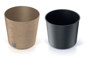 Květináč Prosperplast FURU ROUND LOW ECO WOOD 30 cm naturo