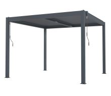 Bioklimatická pergola G21 Austin 3x3 m, antracitová hliníková
