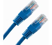 Patch kabel UTP cat 5e, 0,25m - modrý