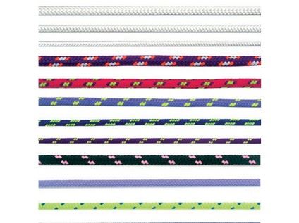 šňůra PES s duší 4mm barevná pletená (200m)