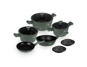 Sada nádobí Berlingerhaus s titanovým povrchem 10 ks Matte green Collection (2)
