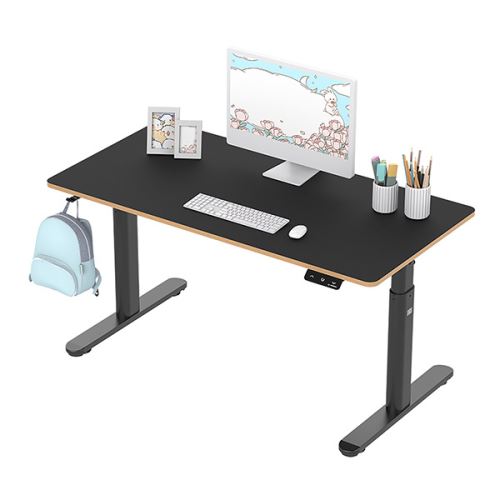 Stůl ULTRADESK PULSAR dětský el. nastavitelná výška s držákem sluchátek a klipem na kabely 120X60 cm, černý