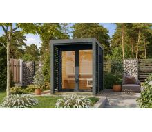 finská sauna KARIBU ARES 1 (36460) antracit / šedá LG4679