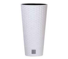 Květináč Prosperplast Rato Tubus s vkladem bílý 20 cm