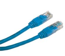 Patch kabel UTP cat 5e, 0,5m - modrý