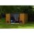 Kovový zahradní domek Arrow Woodlake 1012 dřevodekor - 313 x 370 cm