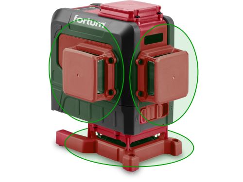FORTUM laser zelený 3D liniový, křížový samonivelační, 4780216