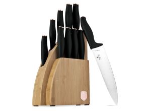 Sada nožů Berlingerhaus se stojanem BAMBOO 10 ks Black Rose Collection