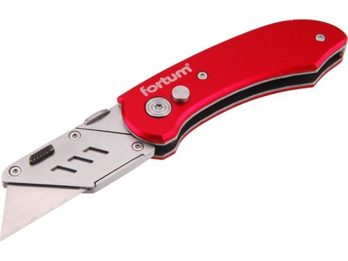 Pracovní nůž FORTUM 4780030, nůž zavírací s výměnným břitem, 19 mm, 5ks náhradních břitů
