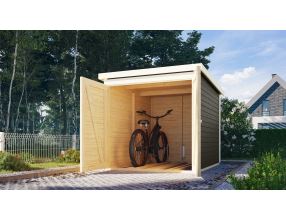 dřevěná garáž KARIBU FAHRRADGARAGE (38646) šedá LG3040 (2)