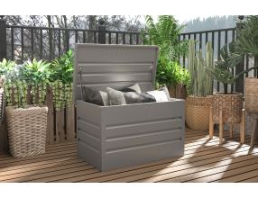 Zahradní box G21 Denver 280 L, metalický šedý plechový (3)